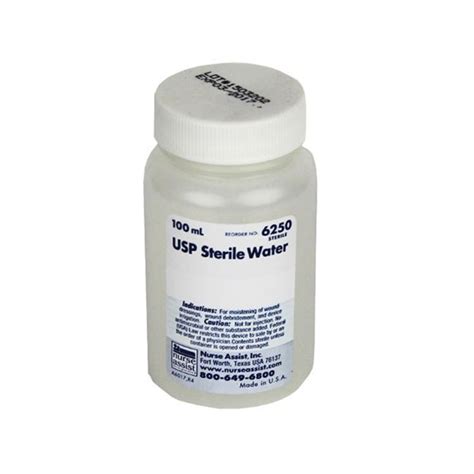 sterile water 100ml bottle